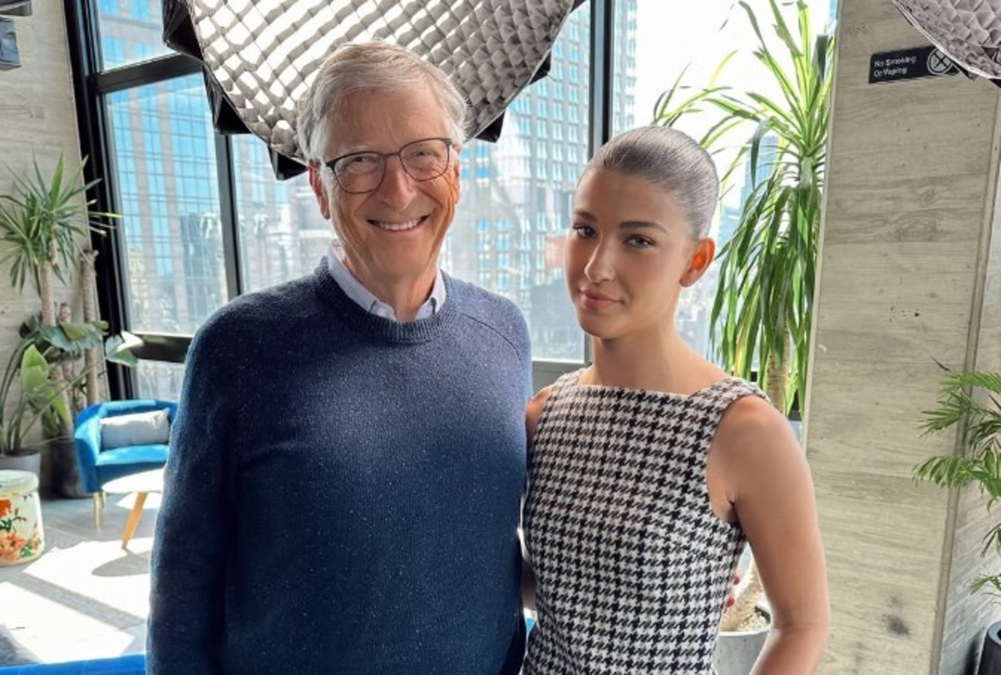 Bill Gates y su hija Phoebe.